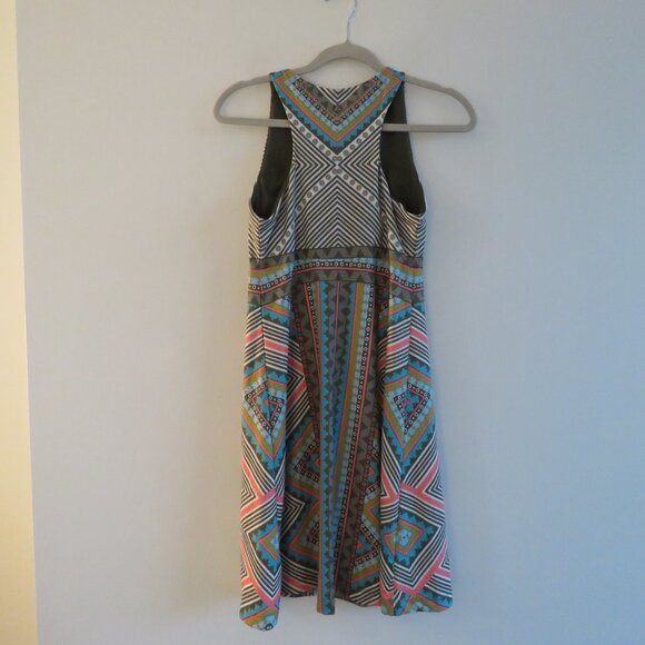 PRANA Ariel Athleisure Dress in Green Taos Southwestern Aztec Pickleball Sz XS - Picture 9 of 13
